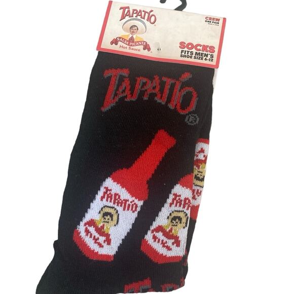Tapatio Salsa Picante Hot Sauce Print Socks - Picture 6 of 6